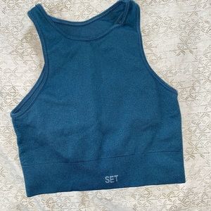 SET ACTIVE teal sport bra/tank